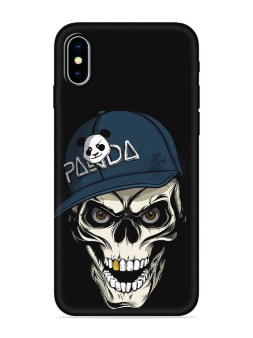 Panda Skull Embossed Soft Silicone Case for Apple Iphone X