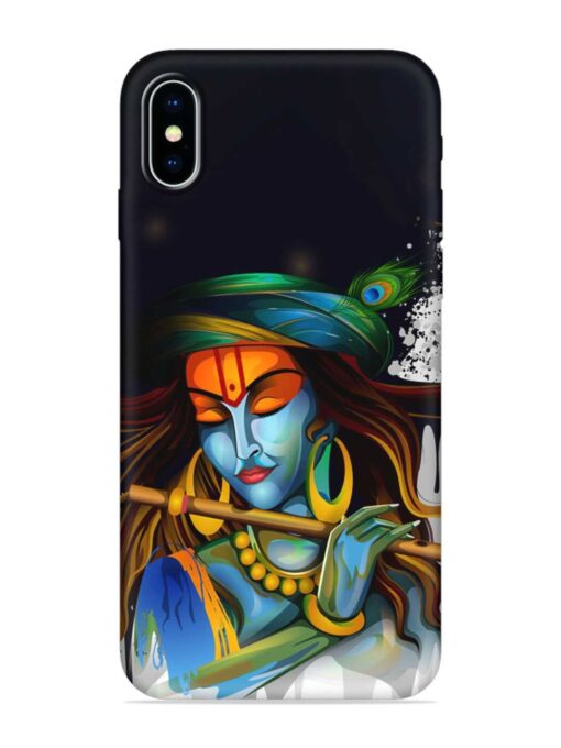 Krishna Art Embossed Soft Silicone Case for Apple Iphone X