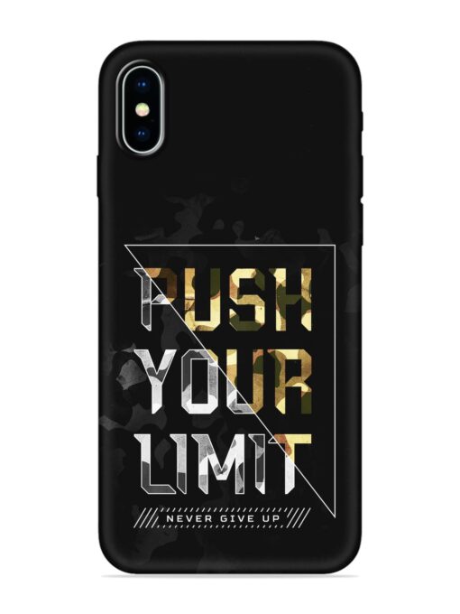 Push Your Limits Embossed Soft Silicone Case for Apple Iphone X Zapvi