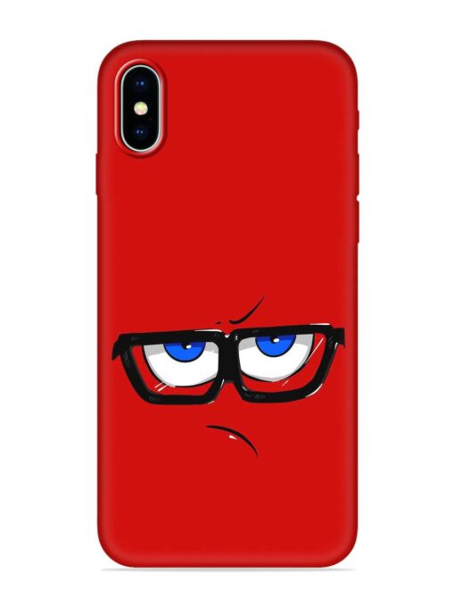 Rad Angry Face Embossed Soft Silicone Case for Apple Iphone X