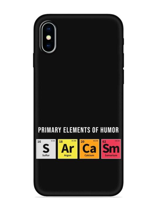 Primary Elements Humor Embossed Soft Silicone Case for Apple Iphone X