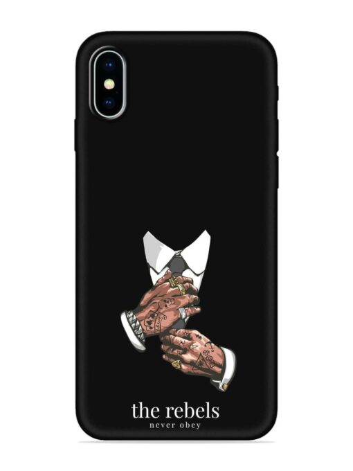 Rebels Slogan Man Embossed Soft Silicone Case for Apple Iphone X