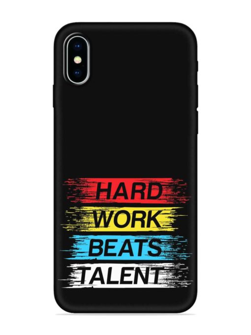 Hard Work Beats Embossed Soft Silicone Case for Apple Iphone X