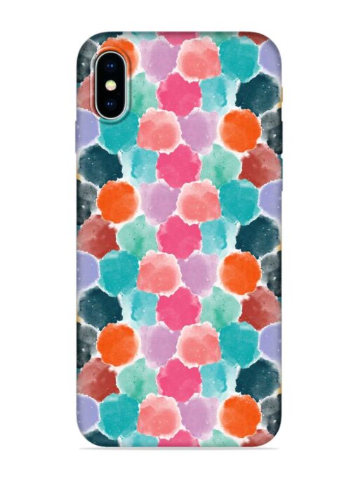 Colorful Seamless Pattern Embossed Soft Silicone Case for Apple Iphone X