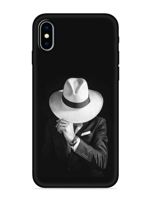 Men Under Hat Embossed Soft Silicone Case for Apple Iphone X