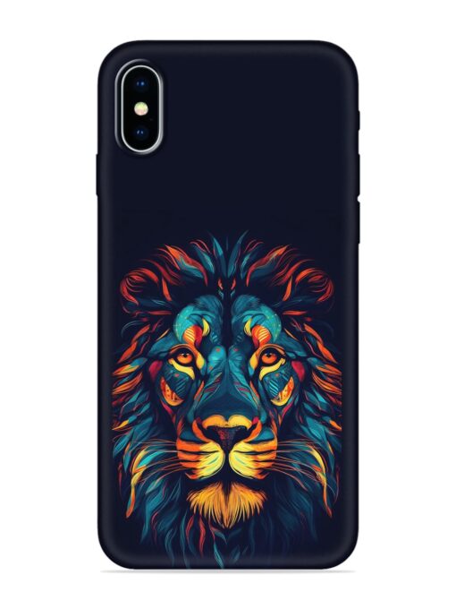 Colorful Lion Embossed Soft Silicone Case for Apple Iphone X Zapvi