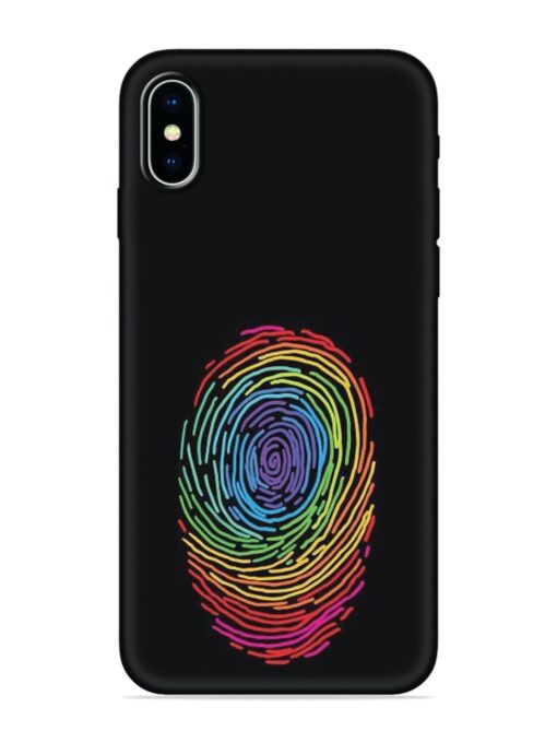 Fingerprint Of Thumb Art Embossed Soft Silicone Case for Apple Iphone X