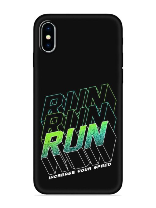 Run Embossed Soft Silicone Case for Apple Iphone X