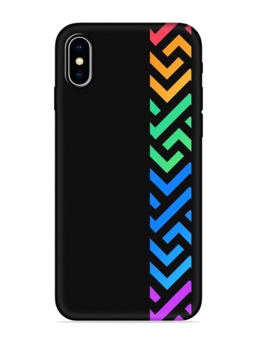 Colorshape Stripes Embossed Soft Silicone Case for Apple Iphone X