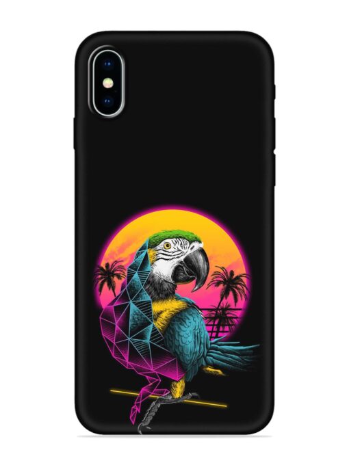 Rad Parrot Embossed Soft Silicone Case for Apple Iphone X