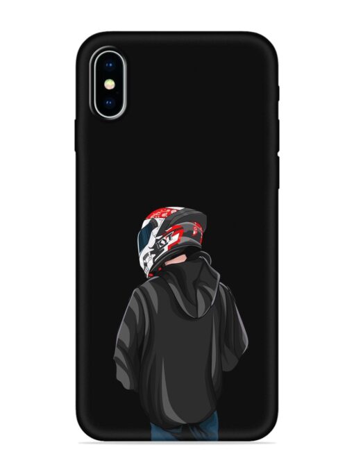 Motorcycle Rider Embossed Soft Silicone Case for Apple Iphone X