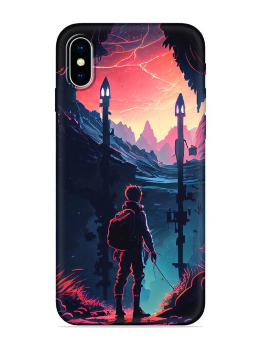 Cgs Artwork Embossed Soft Silicone Case for Apple Iphone X