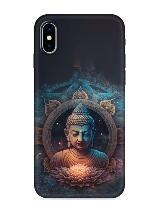 Gautam Buddha Embossed Soft Silicone Case for Apple Iphone X