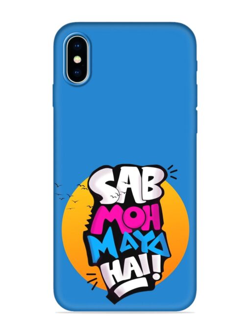 Sab Moh Moya Embossed Soft Silicone Case for Apple Iphone X