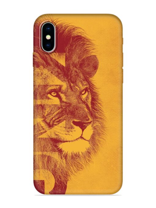 Gold Lion Crown Art Embossed Soft Silicone Case for Apple Iphone X Zapvi