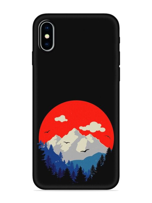 Mountain Abstract Embossed Soft Silicone Case for Apple Iphone X