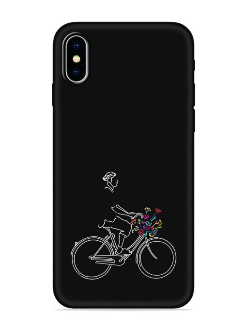 Minimalist Cycle Art Embossed Soft Silicone Case for Apple Iphone X