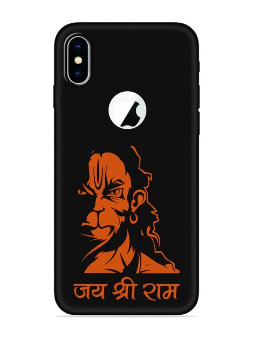 Angry Hanuman Embossed Soft Silicone Case for Apple Iphone X (Logo Cut)