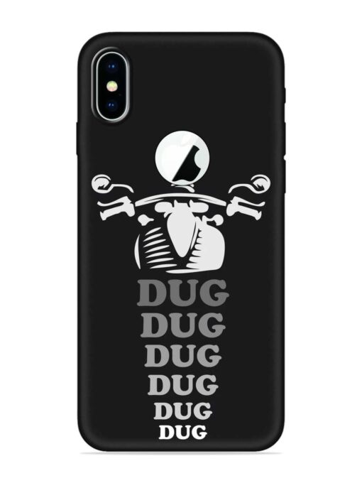 Dug Dug Dug Embossed Soft Silicone Case for Apple Iphone X (Logo Cut) Zapvi