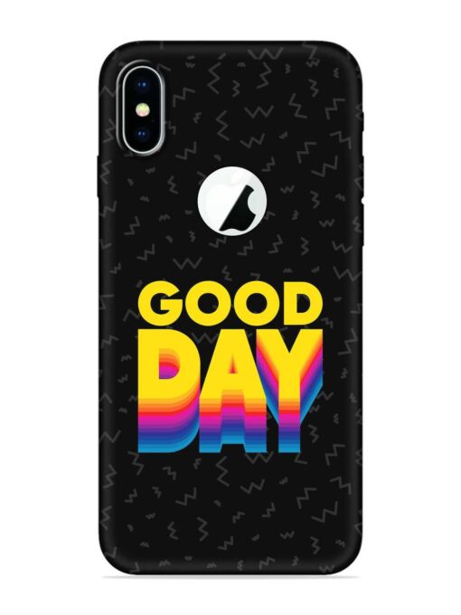 Good Day Embossed Soft Silicone Case for Apple Iphone X (Logo Cut) Zapvi