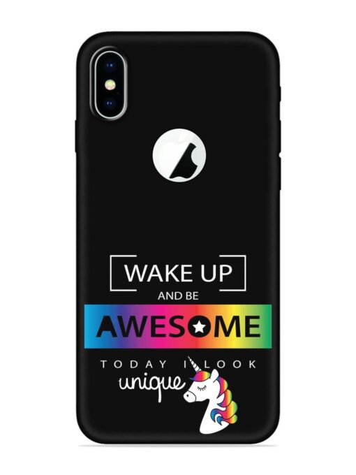 Inspirational Quote Unicorn Embossed Soft Silicone Case for Apple Iphone X (Logo Cut)