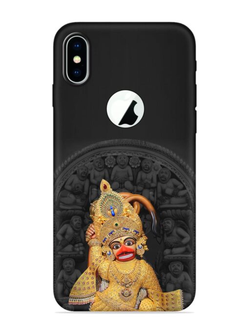 Indian Gold Hanuman Embossed Soft Silicone Case for Apple Iphone X (Logo Cut)