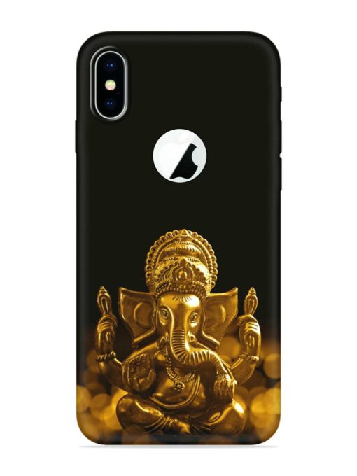 Lord Ganesha Indian Festival Embossed Soft Silicone Case for Apple Iphone X (Logo Cut) Zapvi