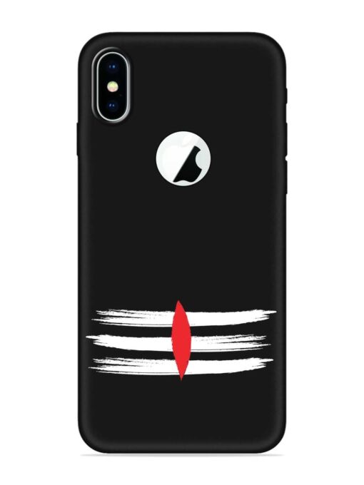 Mahadev Tilak Vector Embossed Soft Silicone Case for Apple Iphone X (Logo Cut)