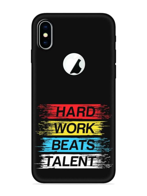 Hard Work Beats Embossed Soft Silicone Case for Apple Iphone X (Logo Cut)