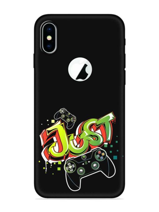 Graffiti Gamepad Illustration Embossed Soft Silicone Case for Apple Iphone X (Logo Cut) Zapvi