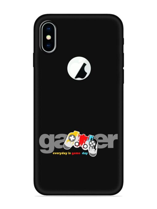 Gamer Everyday Game Embossed Soft Silicone Case for Apple Iphone X (Logo Cut) Zapvi