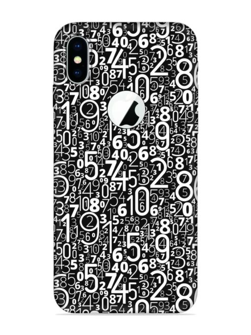 Many Numbers Different Embossed Soft Silicone Case for Apple Iphone X (Logo Cut) Zapvi