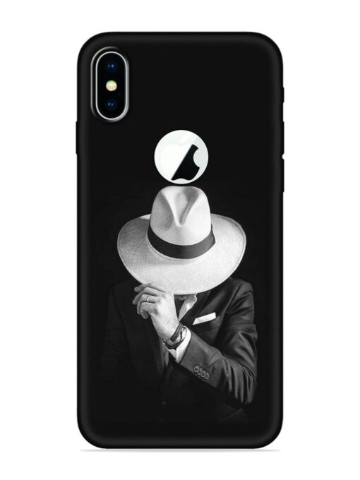 Men Under Hat Embossed Soft Silicone Case for Apple Iphone X (Logo Cut) Zapvi