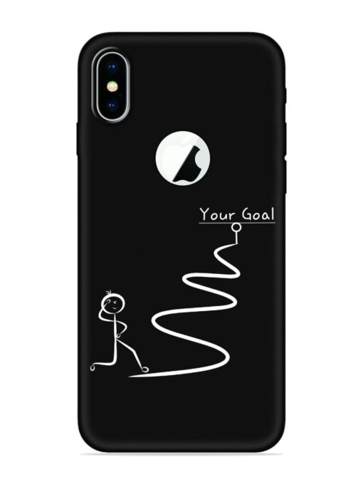 Your Goal Embossed Soft Silicone Case for Apple Iphone X (Logo Cut) Zapvi