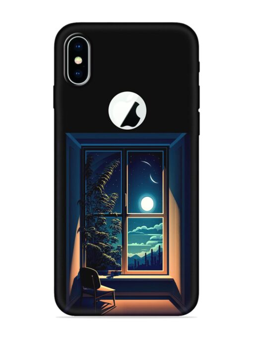 Night View At Window Embossed Soft Silicone Case for Apple Iphone X (Logo Cut) Zapvi