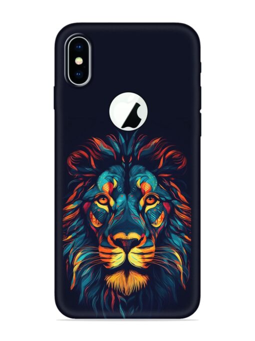 Colorful Lion Embossed Soft Silicone Case for Apple Iphone X (Logo Cut) Zapvi