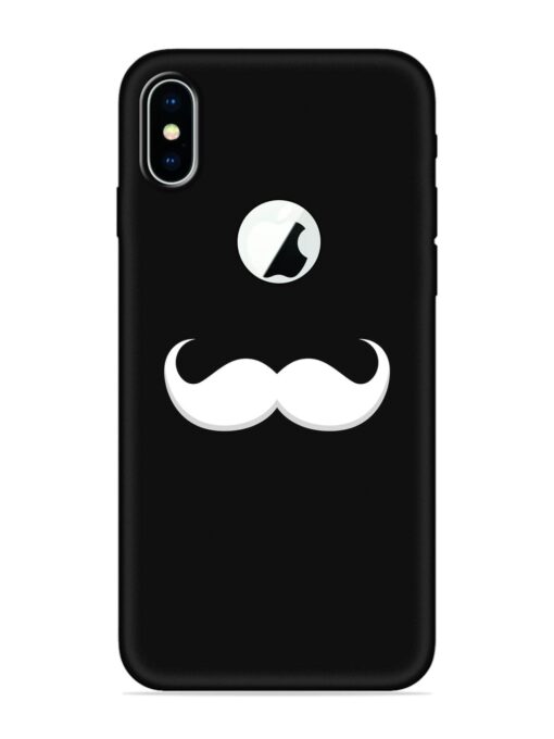 Mustache Vector Embossed Soft Silicone Case for Apple Iphone X (Logo Cut)