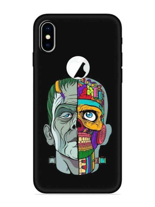 Men Vs Skull Embossed Soft Silicone Case for Apple Iphone X (Logo Cut) Zapvi