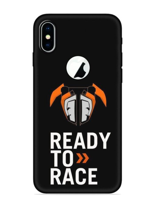 Ready To Race Embossed Soft Silicone Case for Apple Iphone X (Logo Cut) Zapvi