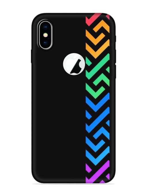 Colorshape Stripes Embossed Soft Silicone Case for Apple Iphone X (Logo Cut) Zapvi