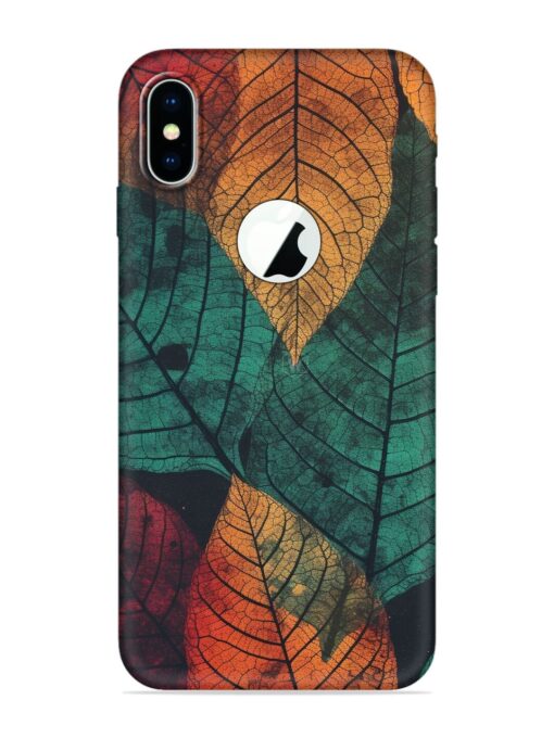 Leaves Artwork Embossed Soft Silicone Case for Apple Iphone X (Logo Cut) Zapvi