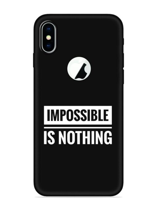 Impossible Is Nothing Embossed Soft Silicone Case for Apple Iphone X (Logo Cut) Zapvi