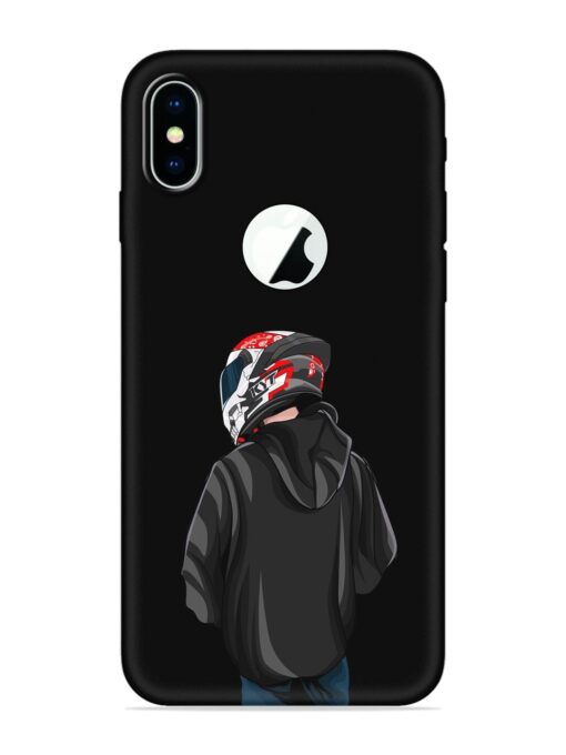 Motorcycle Rider Embossed Soft Silicone Case for Apple Iphone X (Logo Cut) Zapvi