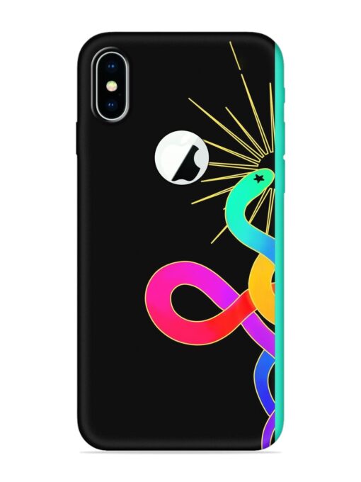 Art Geometric Abstraction Embossed Soft Silicone Case for Apple Iphone X (Logo Cut)