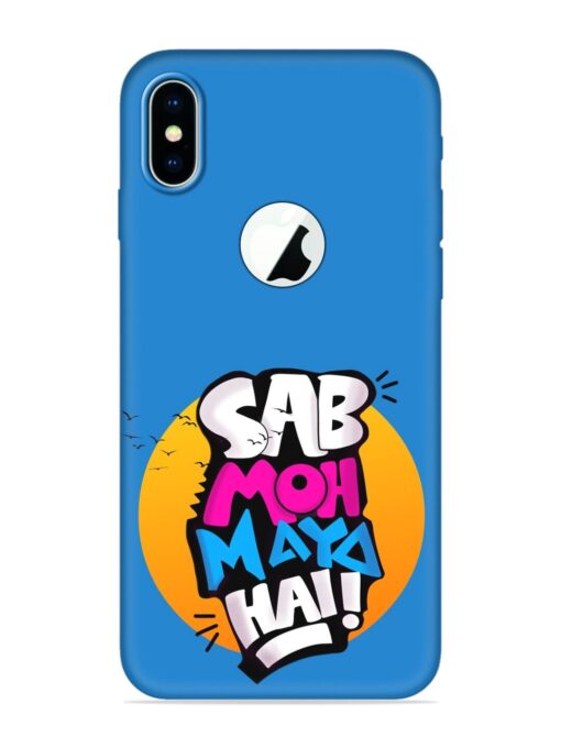 Sab Moh Moya Embossed Soft Silicone Case for Apple Iphone X (Logo Cut)