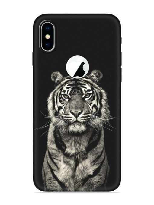 Tiger Art Embossed Soft Silicone Case for Apple Iphone X (Logo Cut) Zapvi