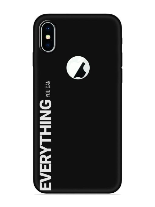 Everything You Can Embossed Soft Silicone Case for Apple Iphone X (Logo Cut) Zapvi