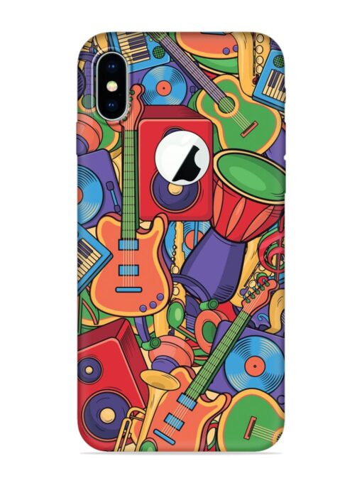 Colorful Music Art Embossed Soft Silicone Case for Apple Iphone X (Logo Cut) Zapvi