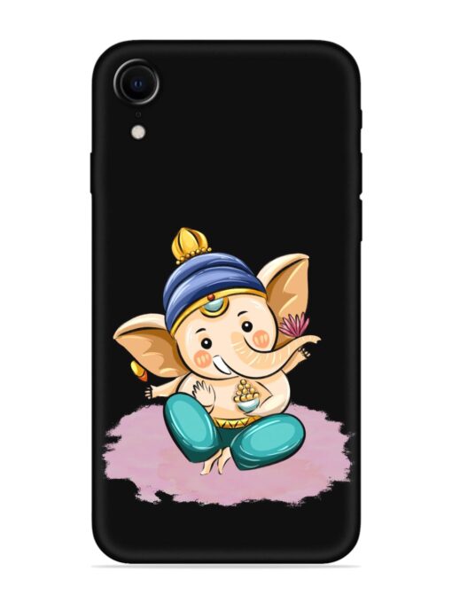 Bal Ganesh Vector Art Embossed Soft Silicone Case for Apple Iphone Xr