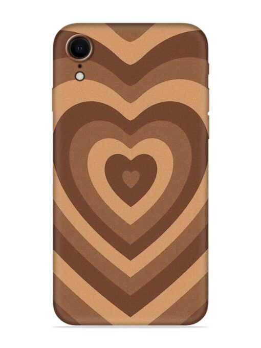 Brown Heart Embossed Soft Silicone Case for Apple Iphone Xr Zapvi